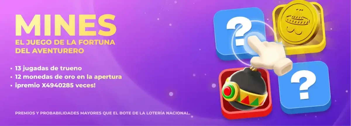 Pieza de MexLucky sobre su juego propio Mines